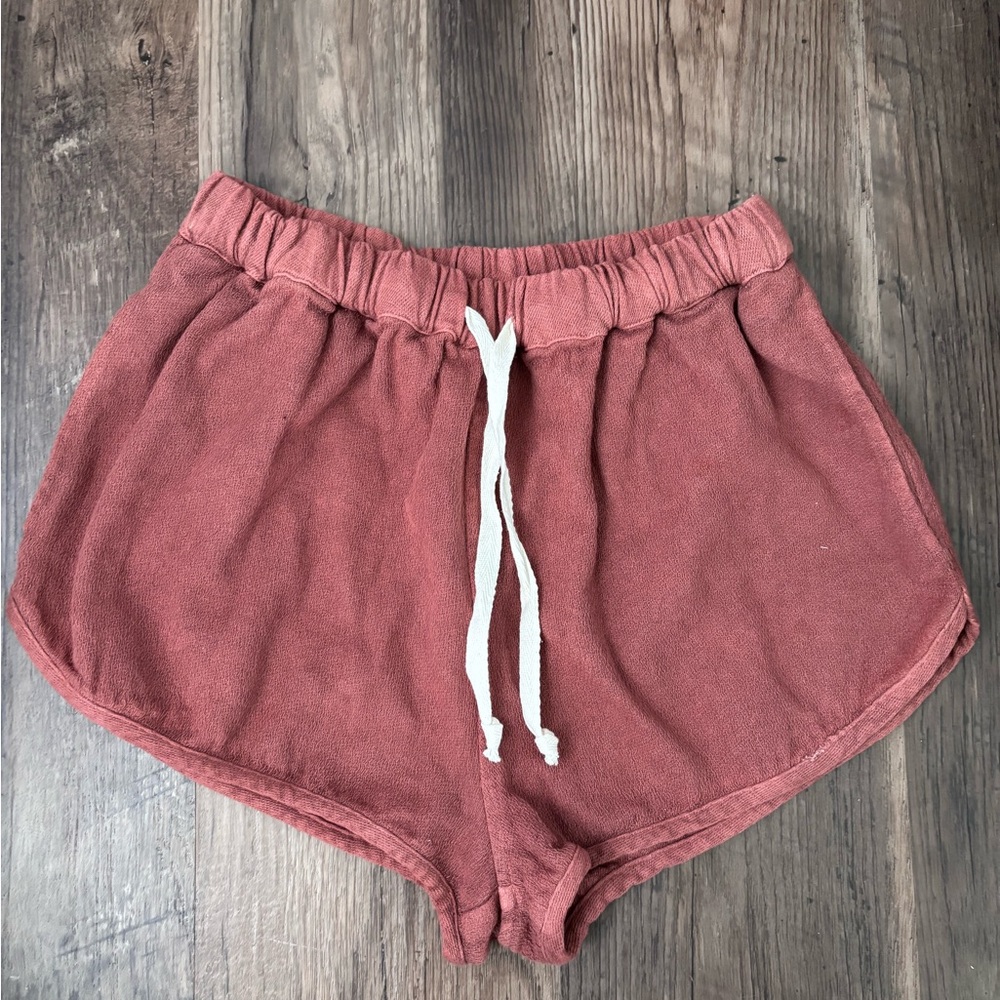 FREE PEOPLE Women's Rust Shorts with Drawstring